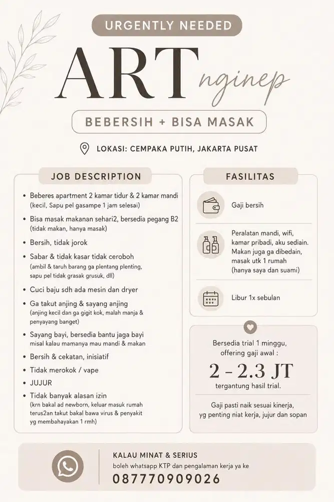 DICARI ART NGINEP BEBERES + MASAK