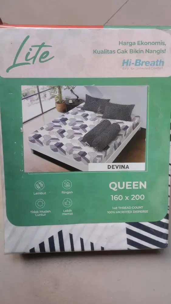 Sprei Ukuran Queen 160 x 200 - Merk Kintakun Masih Baru