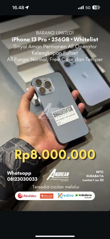 iPhone 13 Pro • 256GB • Whitelist