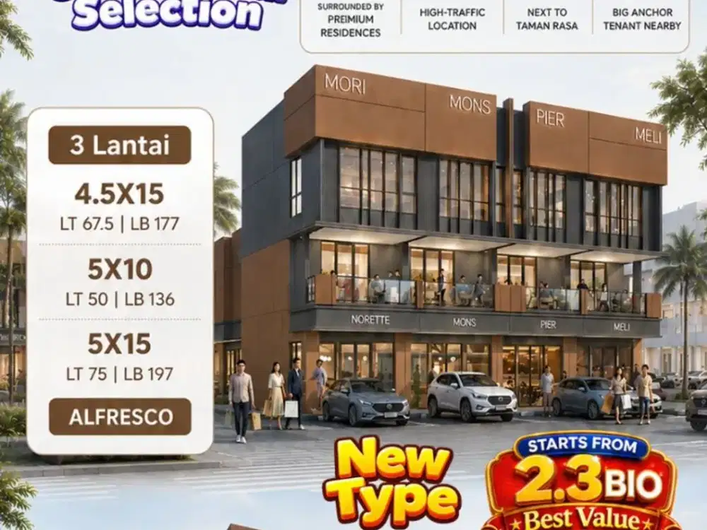 TERMURAH Ruko Pasadena South Square 2,3M 120X Cicilan Bertahap! The Finest Commercial Selection