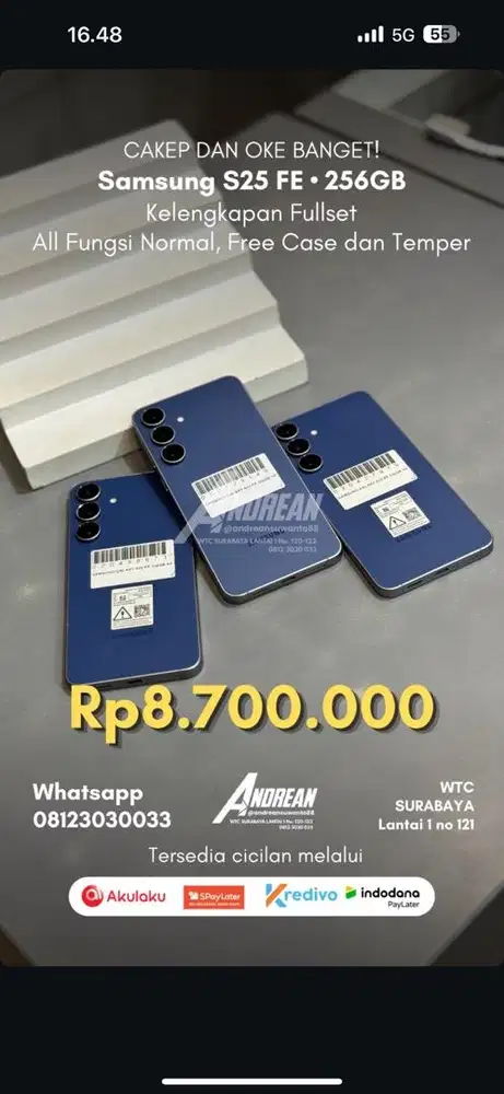 Samsung S25 FE • 256GB