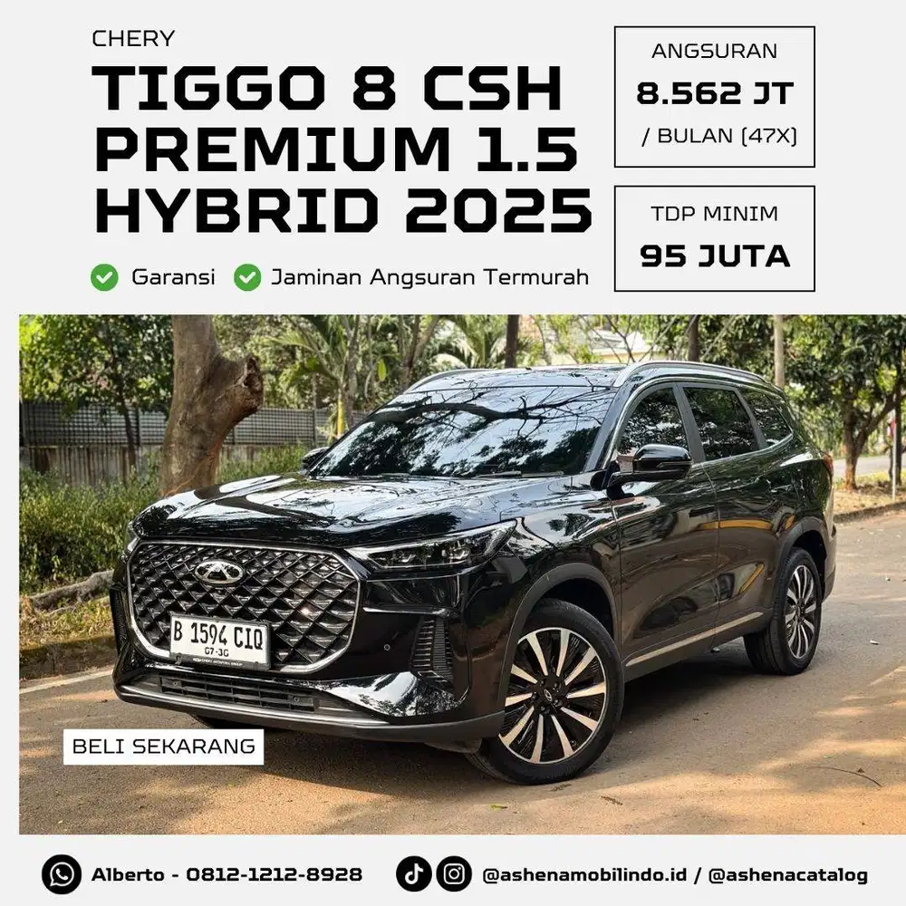 [KM 9000 Perak] Tiggo 8 CSH 1.5 Premium FWD Super Hybrid Putih DP 95jt