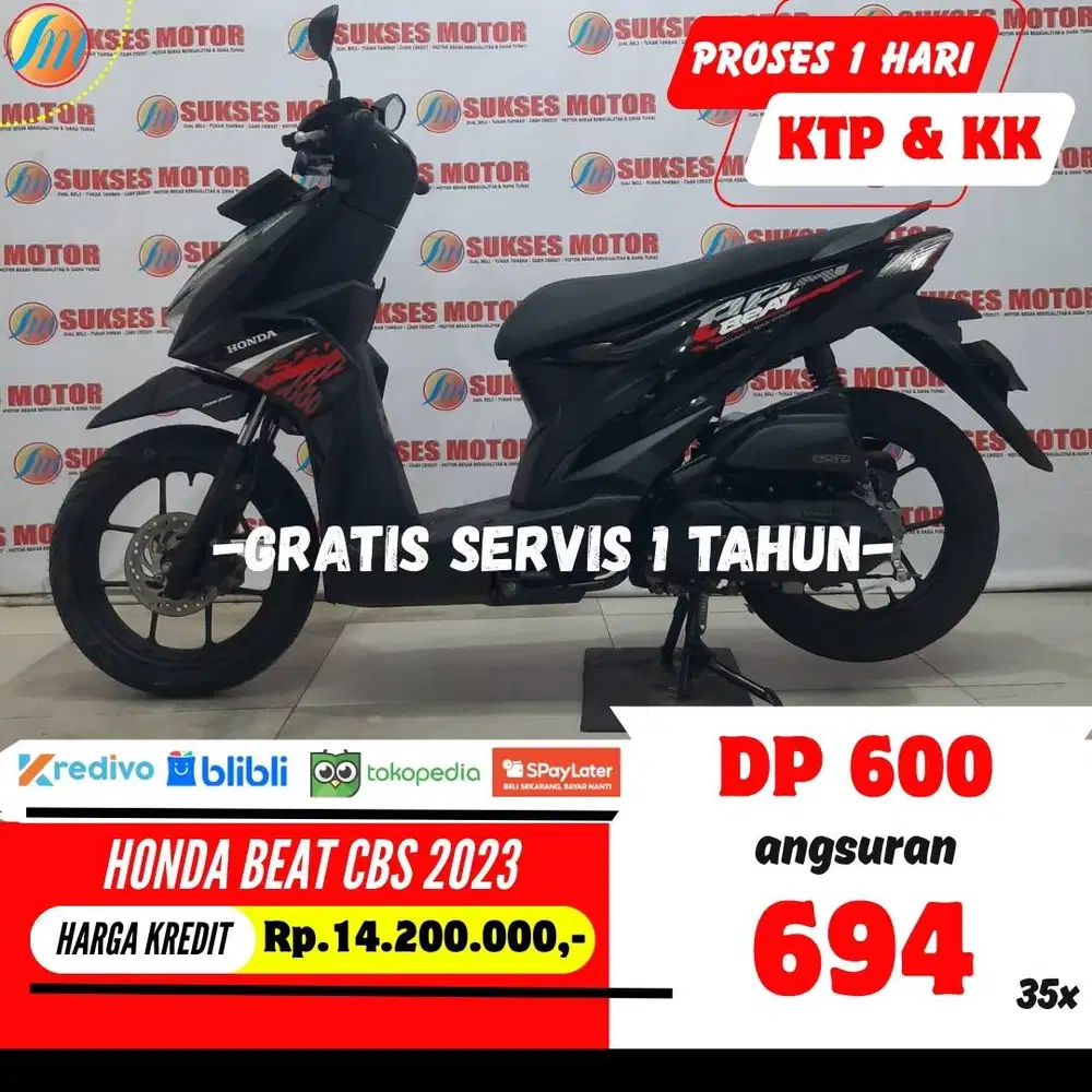 DP CUKUP 600RIBU HONDA BEAT CBS 2023 ANGSURAN SANGAT RINGAN BERGARANSI