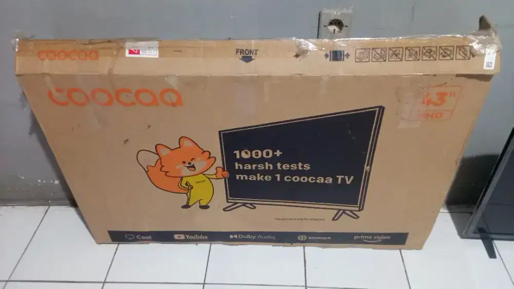 Tv led coocaa smart digital 43inchi likenew