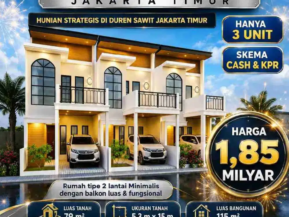 Jual Rumah Baru Di Pondok Bambu Jakarta Timur (On Progres) duren sawit, 320