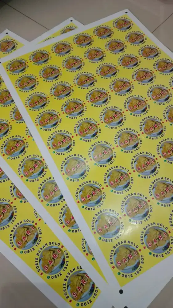 Cetak stiker label kemasan makanan & minuman