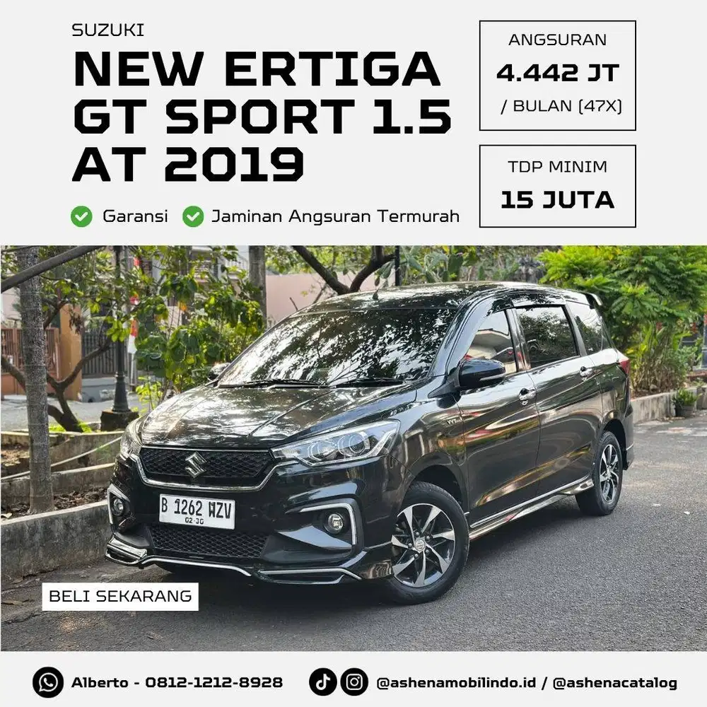 [DP 15 JUTA] Ertiga GT Sport 1.5 AT Hitam / Black Automatic DP Minim