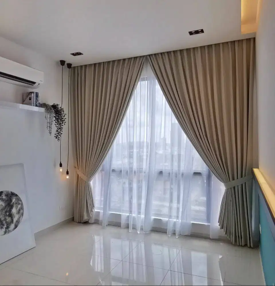Menerima Pemasangan Gorden Wallpaper Dinding 3D Gordyn Hordeng Korden