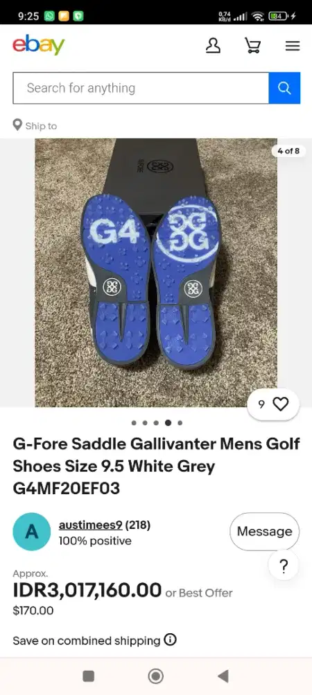 Jual sepatu golf size 47 isole 30,5cm sepatu jarang di pakai