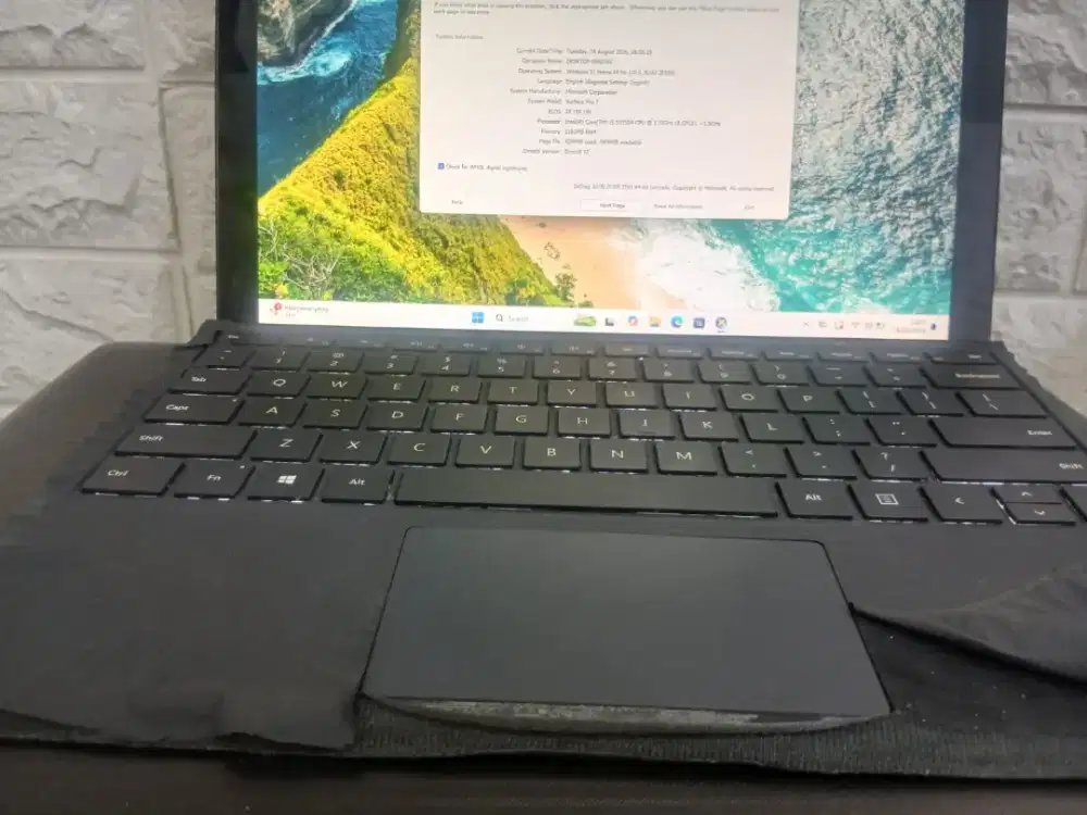 jual Microsoft surface pro 7 touchscreen (i5 gen 10/8gb/256gb)