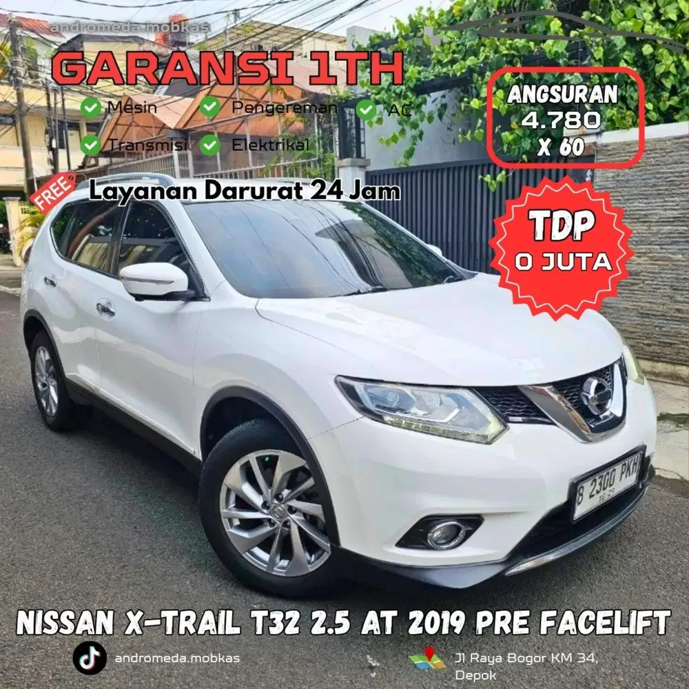 TDP TERMURAH 0 JT(TANPA DP) NISSAN XTRAIL T32 2.5 AT PRE FACELIFT 2019