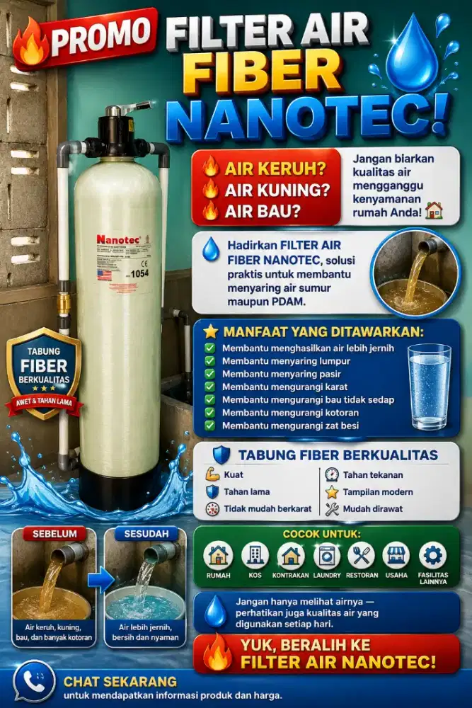 FILTER AIR FIBER NANOTEC – SOLUSI LENGKAP PENYARINGAN AIR