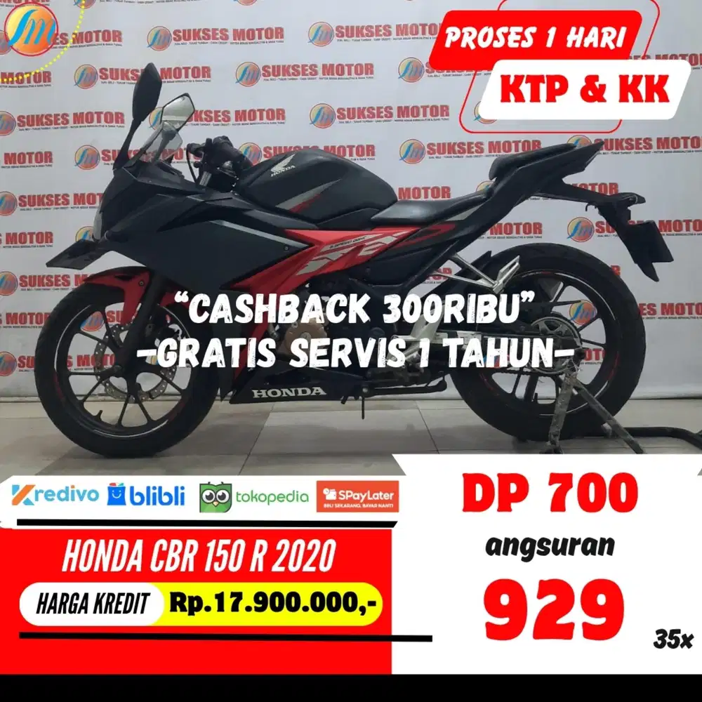 HONDA CBR 150 R 2020 KREDIT DP HANYA 700RB ANGSURAN SANGAT TERJANGKAU