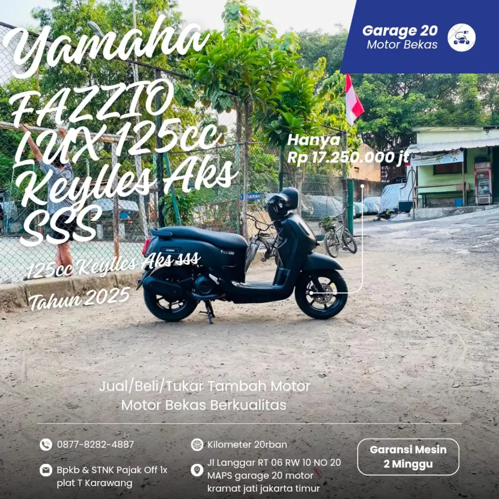 Yamaha Fazzio 125cc Lux Aks SSS Bluecore Tahun 2025 Pajak Off