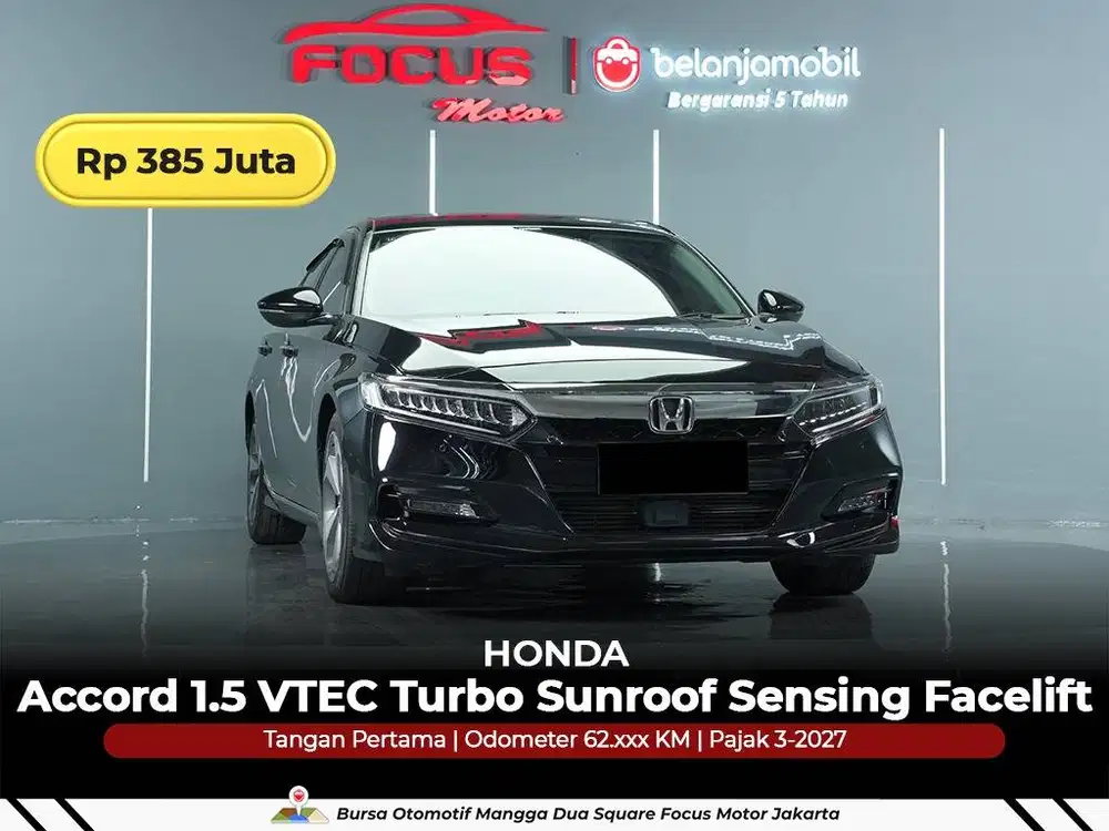 [ GARANSI 5TH ] Honda Accord 1.5 VTEC Turbo Sunroof Sensing 2022/2023