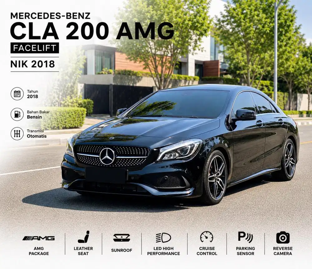 Mercedes Benz CLA200 AMG Nik 2018 Garansi 1 Tahun Mesin dan Transmisi