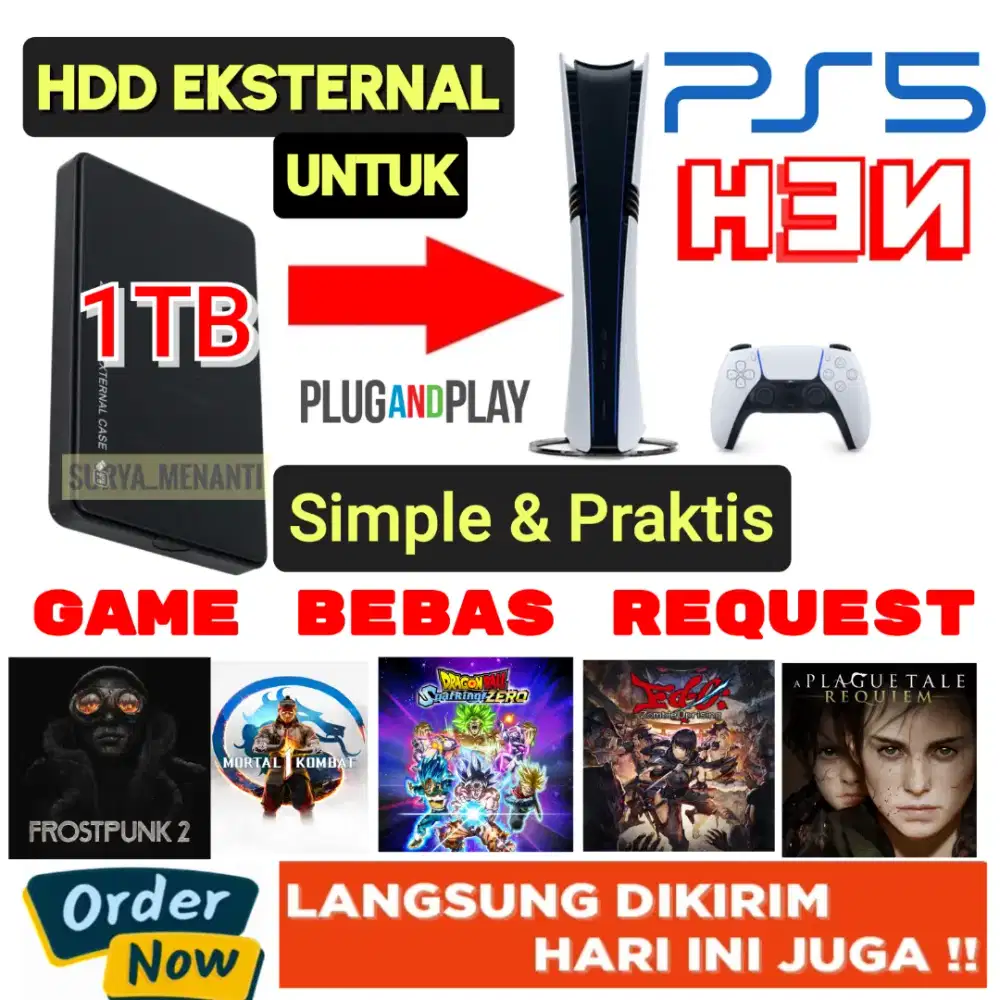HDD PS5 PNP (Lihat Deskripsi) Murah Meriah