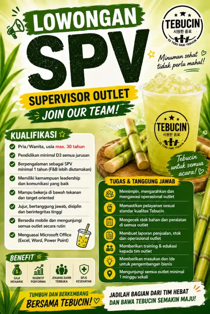 Lowongan kerja spv yang berpengalaman