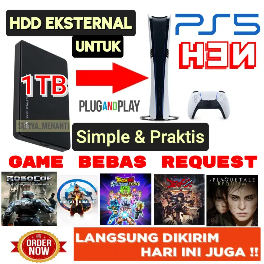 HDD PS5 PNP (Lihat Deskripsi) Murah Meriah Terjangkau