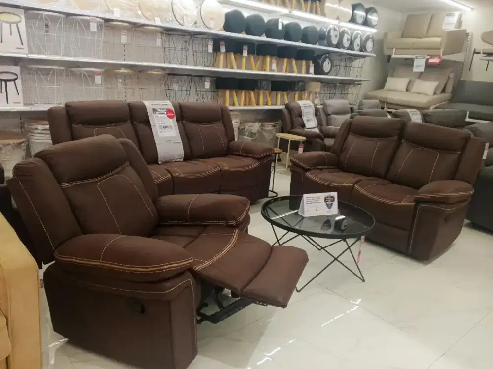 JUAL MURAH SOFA SET RECLINER 1+2+3 SEATER