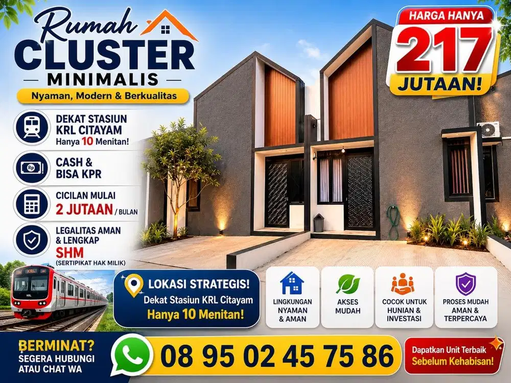 Rumah Ready Stock Murah Cash Bisa Kpr 200Jtaan Di Depok