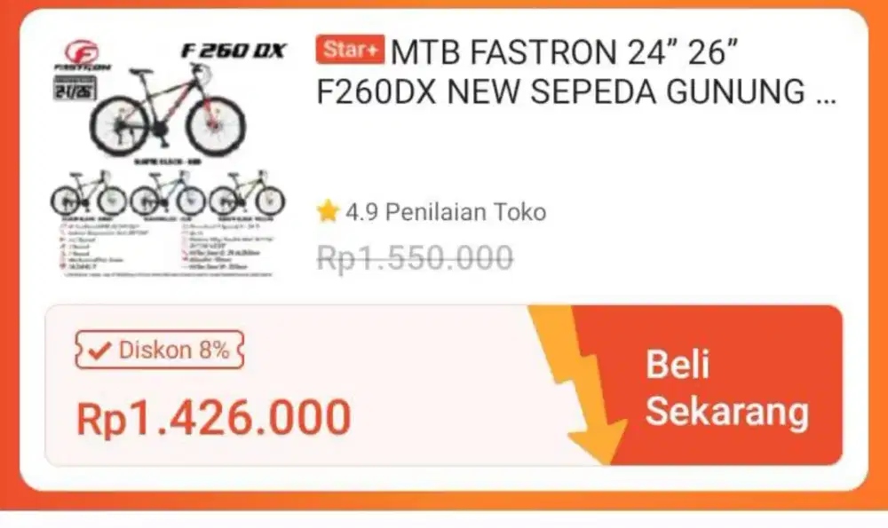 Sepeda Gunung Fastron MTB 24 F260DX