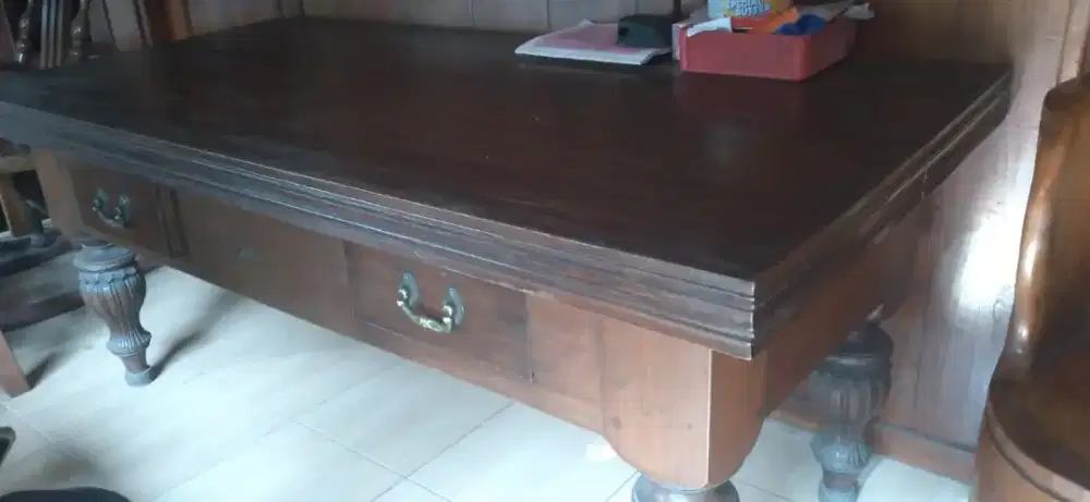 Dijual cepat meja kayu jati second uk 2m x 1m
