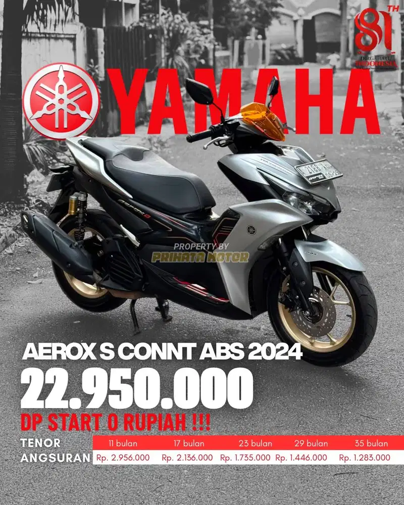 CREDIT DP MULAI 0 RUPIAH !! YAMAHA ALL NEW AEROX S CONNECTED ABS 2024
