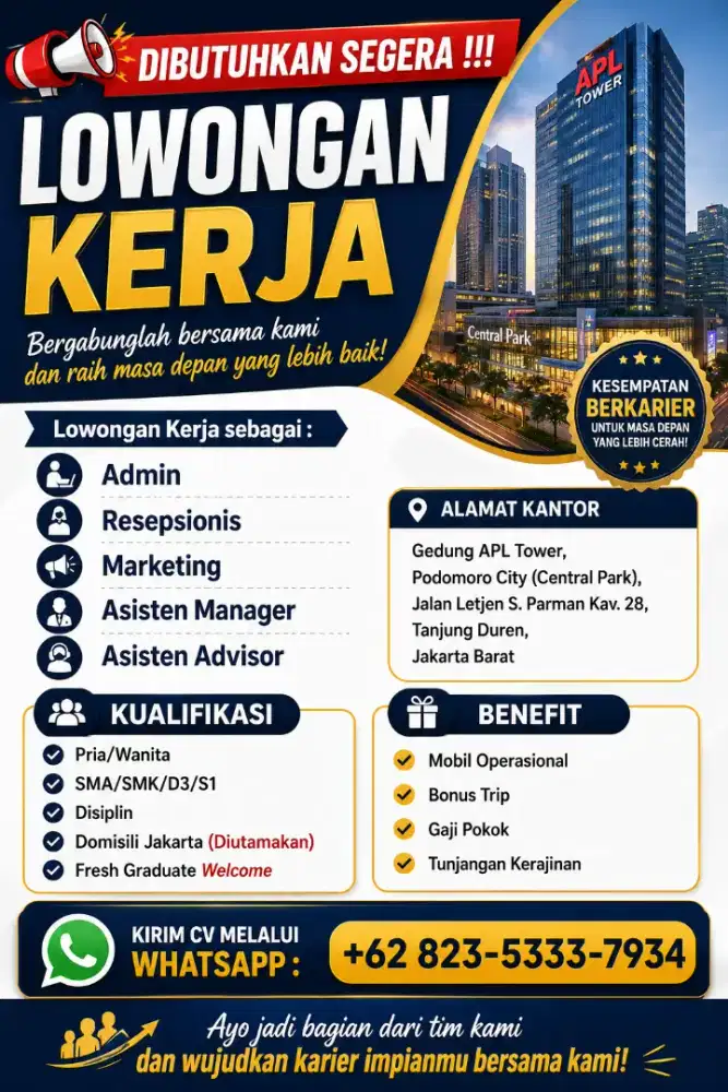 Dibutuhkan segera