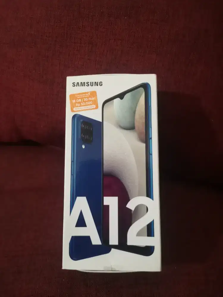 Samsung A12 Ram 6 GB / 128 fullset msh mulus semua normal