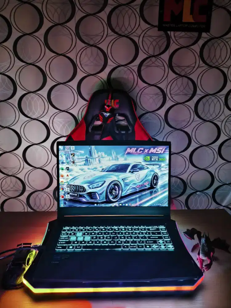 MSI Thin 15 RTX12 MULUS BONUS TAS RANSEL ORI [GEN 12]  DUAL VGA  RTX