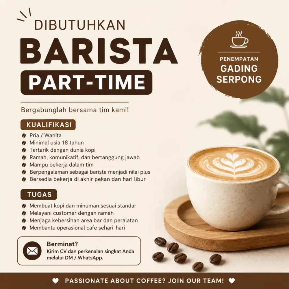 Part time barista