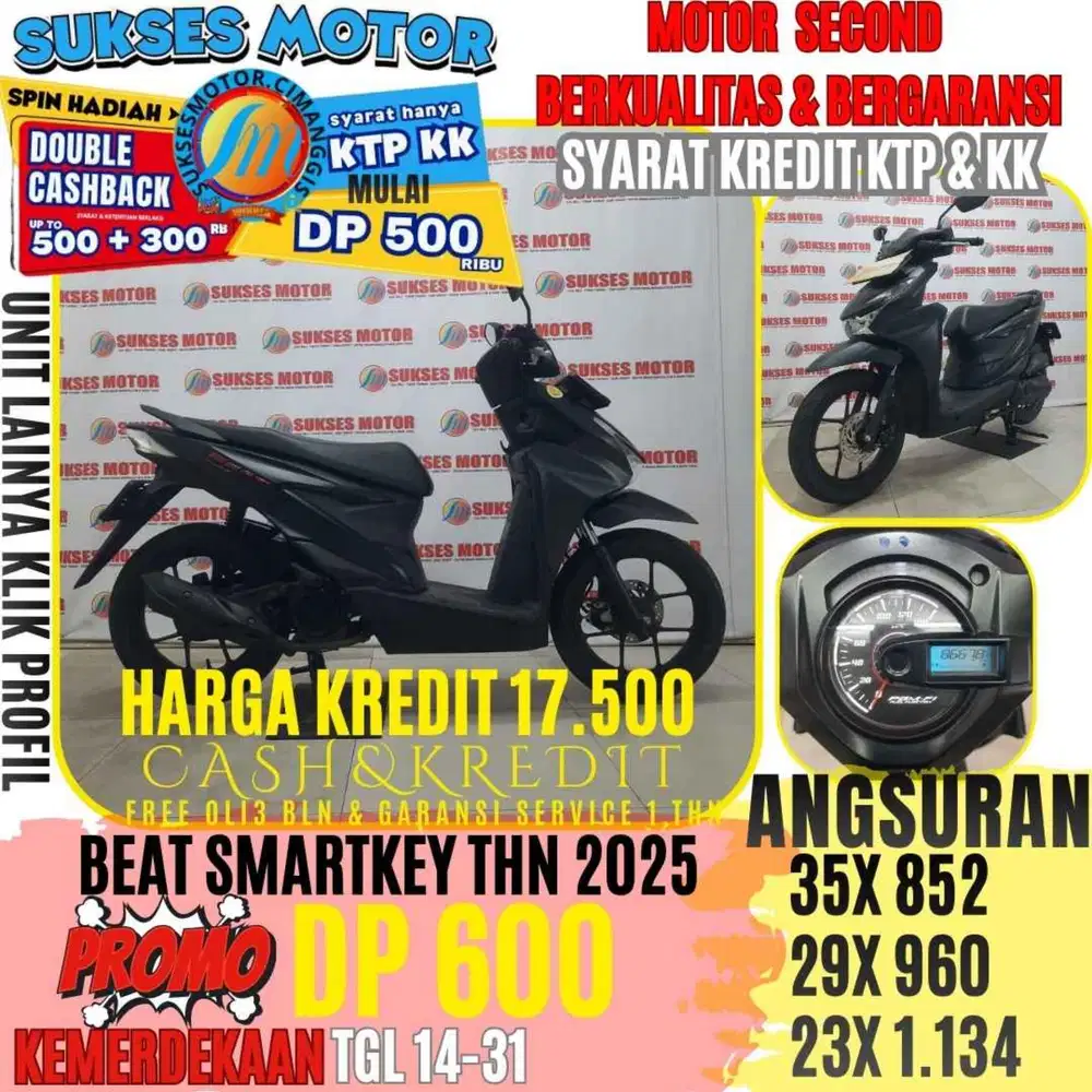 BEAT SMARTKEY TAHUN 2025 BERGARANSI CASHBACK UPTO 3OORBUAN