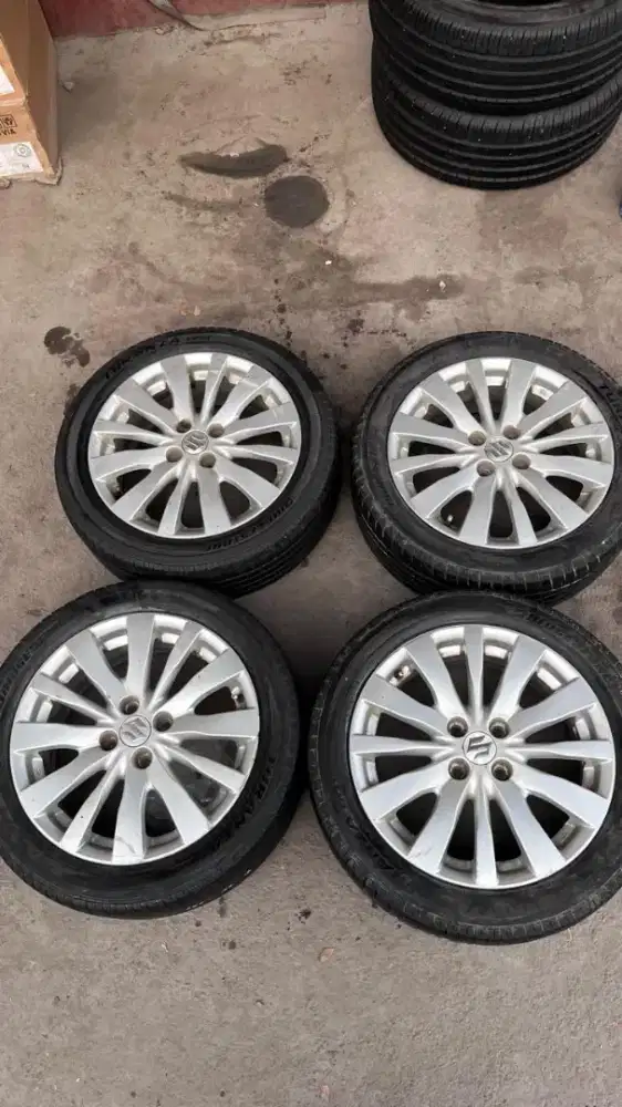 Velg original OEM Suzuki Swift ring 16 pcd 4x100 ban 195/50 R16