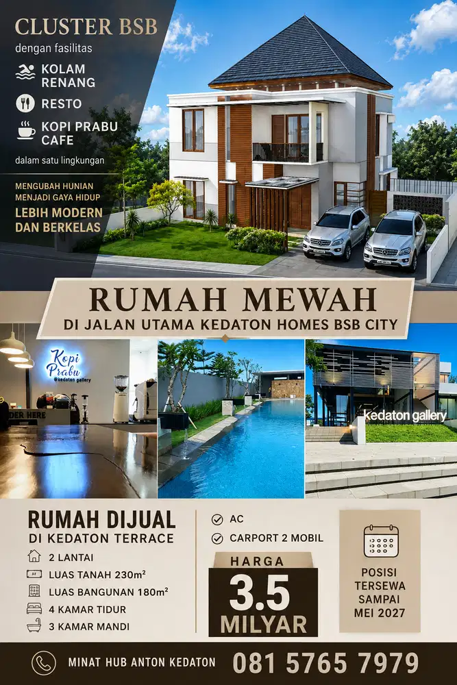DIJUALCLUSTER KEDATON BSB MURAH CEPAT SEGERA FULL FASILITAS