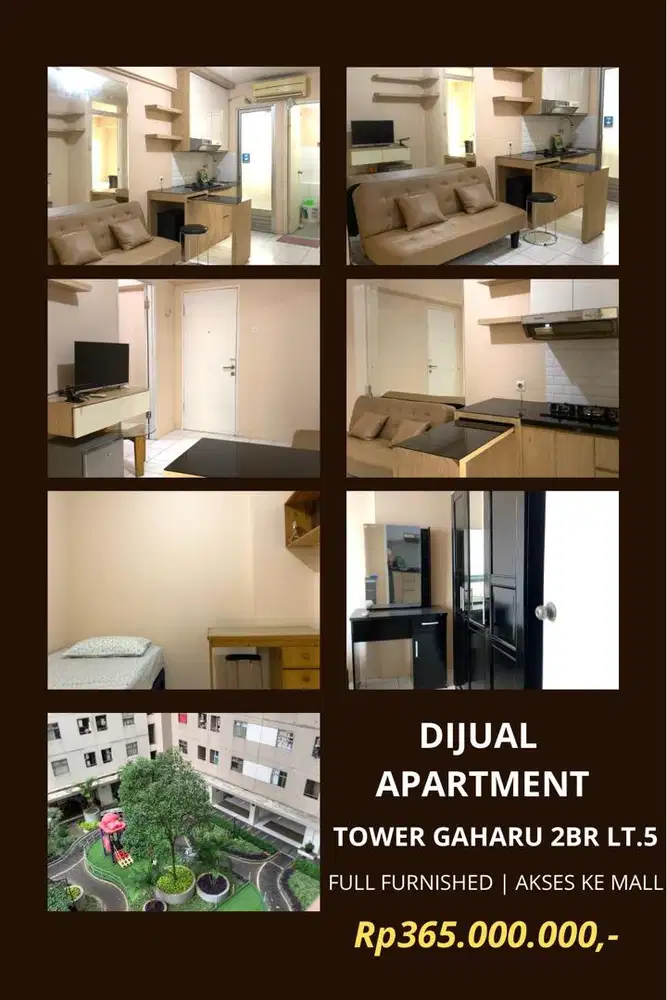 DIJUAL!!! APARTMENT STUDIO, 2 BR, 2 BR TYPE B FULL FURNISH / UNFURNISH