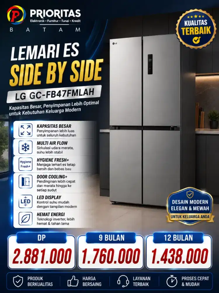 Lemari Es Side By Side LG