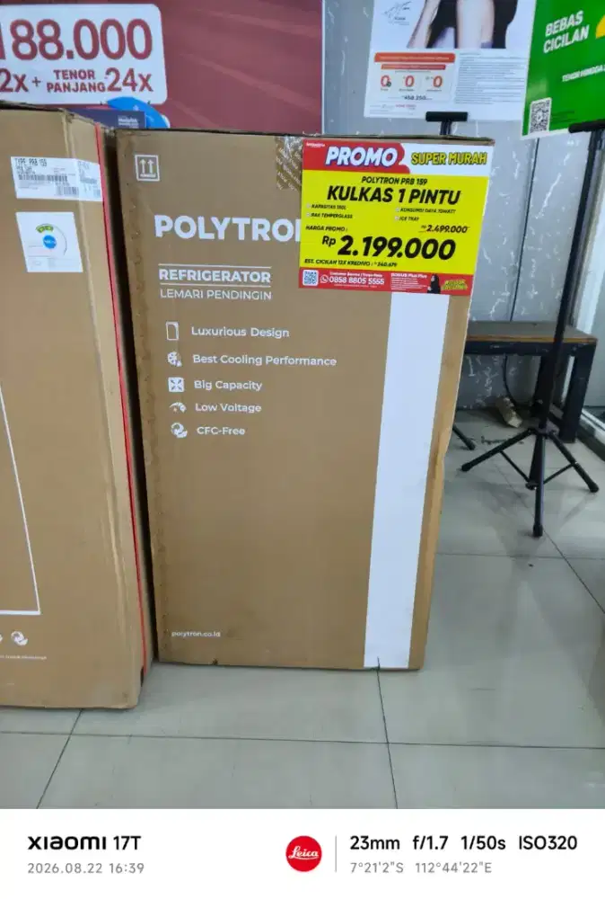 Polytron PRB159 Kulkas 1 Pintu Bisa Kredit
