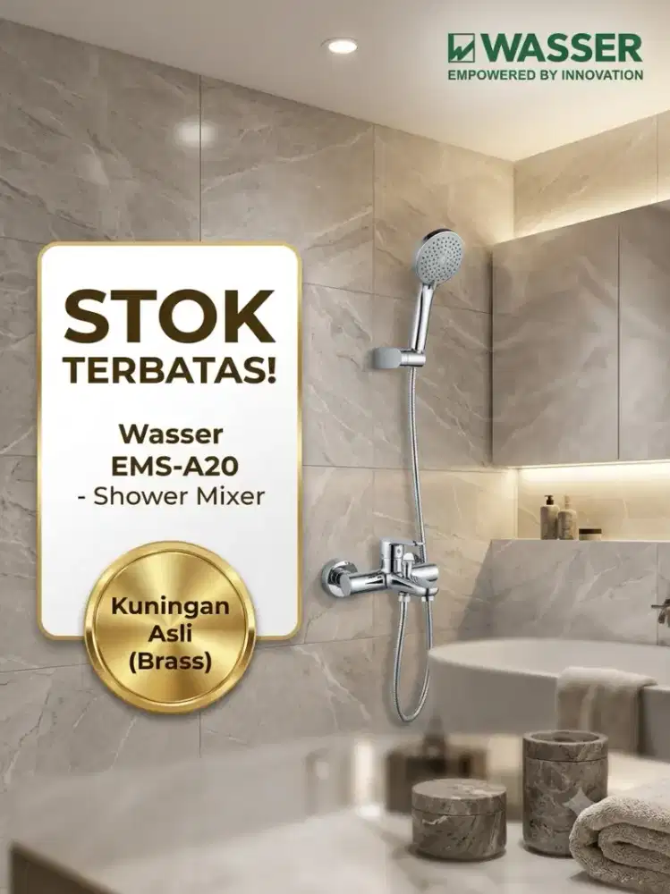 Kran Shower Wasser EMS-A20 Brass Original - Baru Stok Lama Cuci Gudang