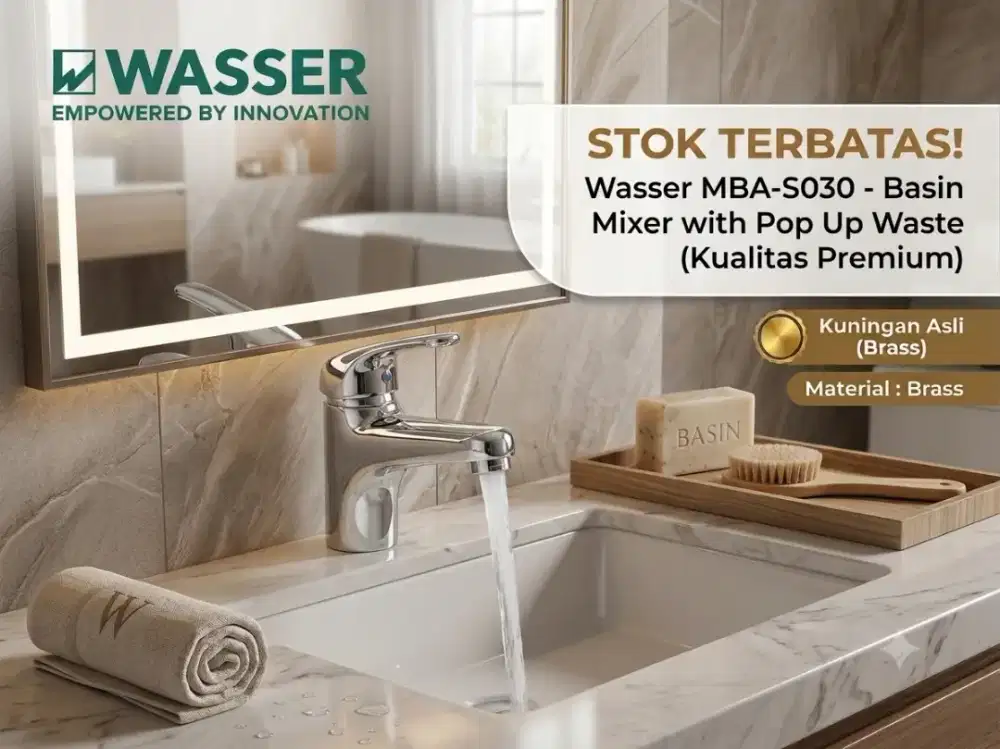 ​Kran Wastafel Wasser MBA-S030 Original - Baru Stok Lama Cuci Gudang