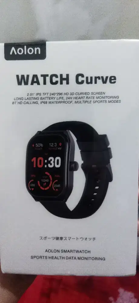 Jual smartwatch merek Aolon curve baru masih segel