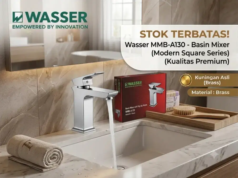 Kran Wastafel Wasser MMB-A130 Brass Original Baru Stok Lama CuciGudang