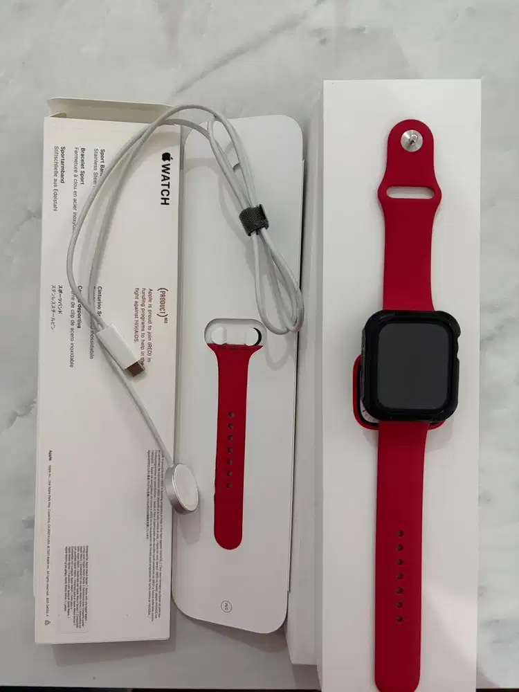 Nego Apple Watch Series 7 45mm RED Ex Inter + case spigen 360