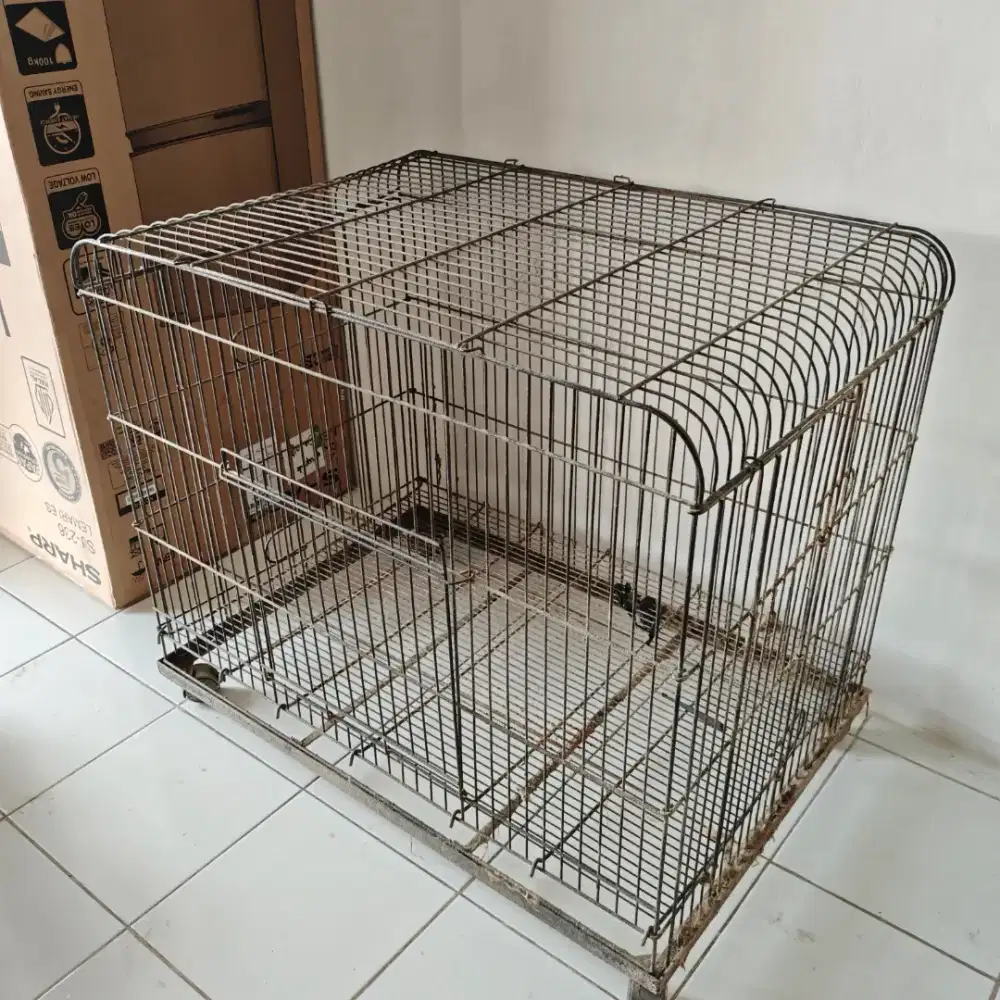 Kandang Kucing Besar Kokoh Kuat 60x92 tinggi 65cm ada roda