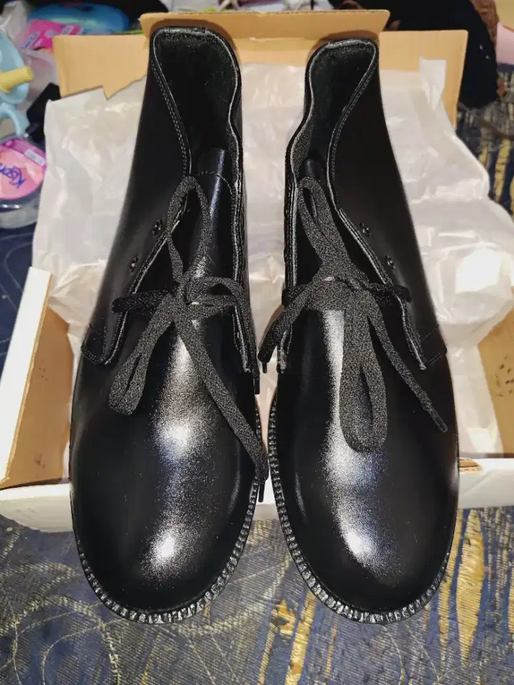 Sepatu PDH jatah TNI POLRI DINAS ukuran 45 kondisi baru harga murah