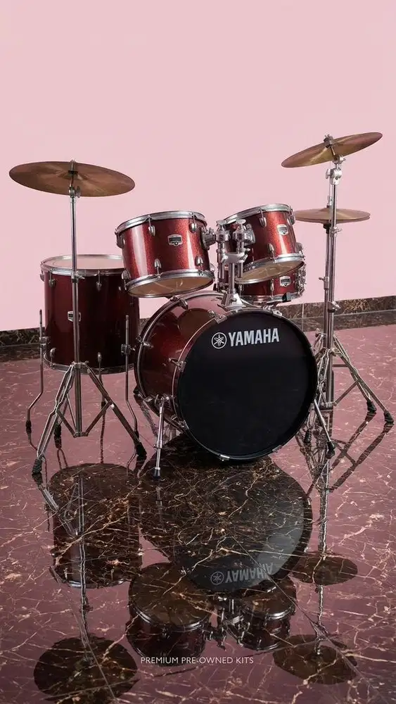 Drum Akustik Yamaha Merah