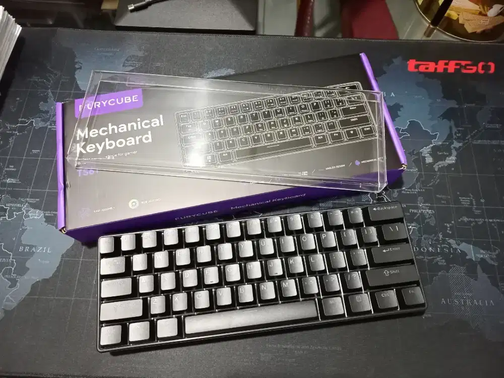 Keyboard Mekanical Furycube TS61 + Cover Akliril