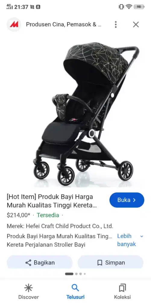 Stroler bayi krete dorong