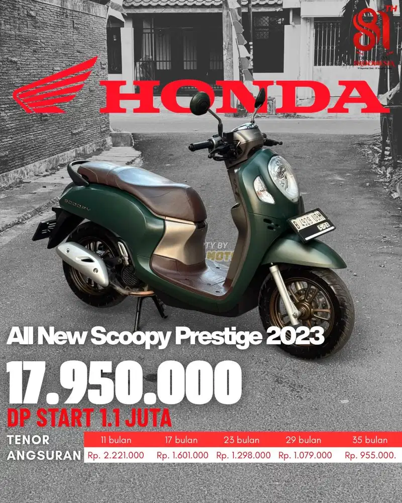 CREDIT DP MULAI 1.1 JUTA !!! HONDA ALL NEW SCOOPY PRESTIGE 2023