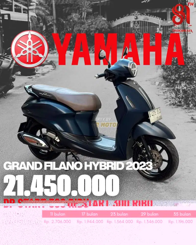 CREDIT DP MULAI 300 RIBU !!! YAMAHA GRAND FILANO HYBRID 2023